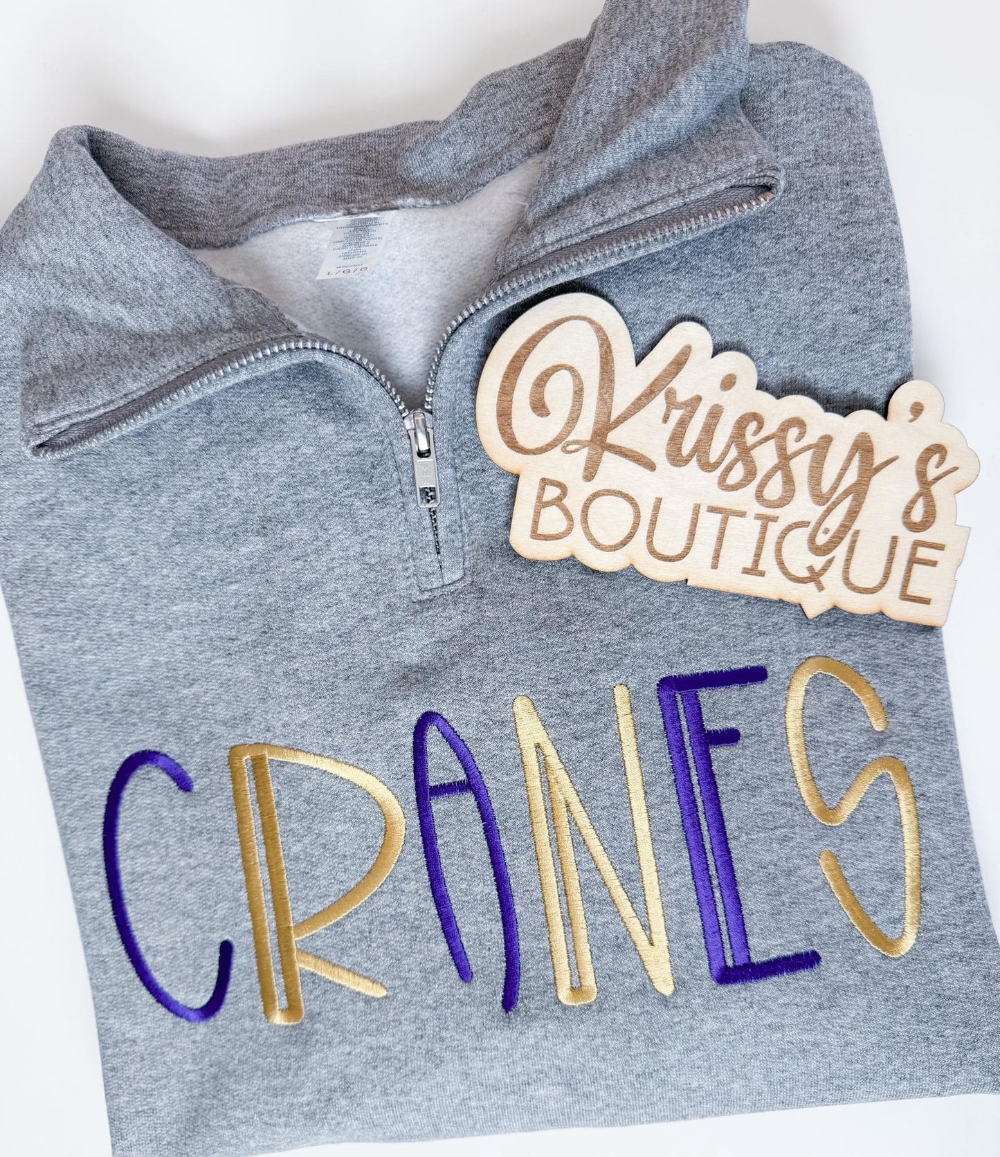 CRANES quarter zip sweatshirt