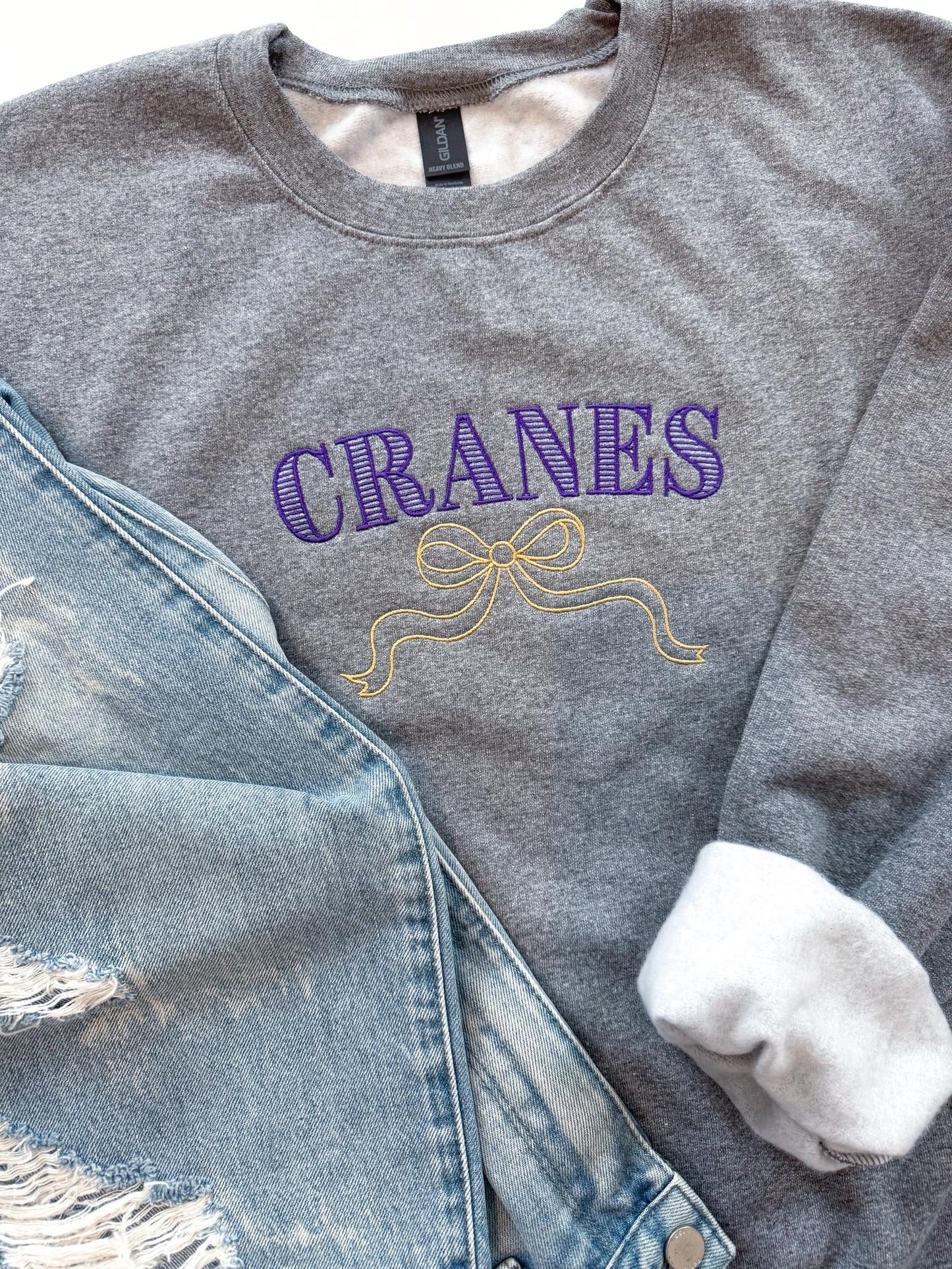 Cranes bow sweatshirt