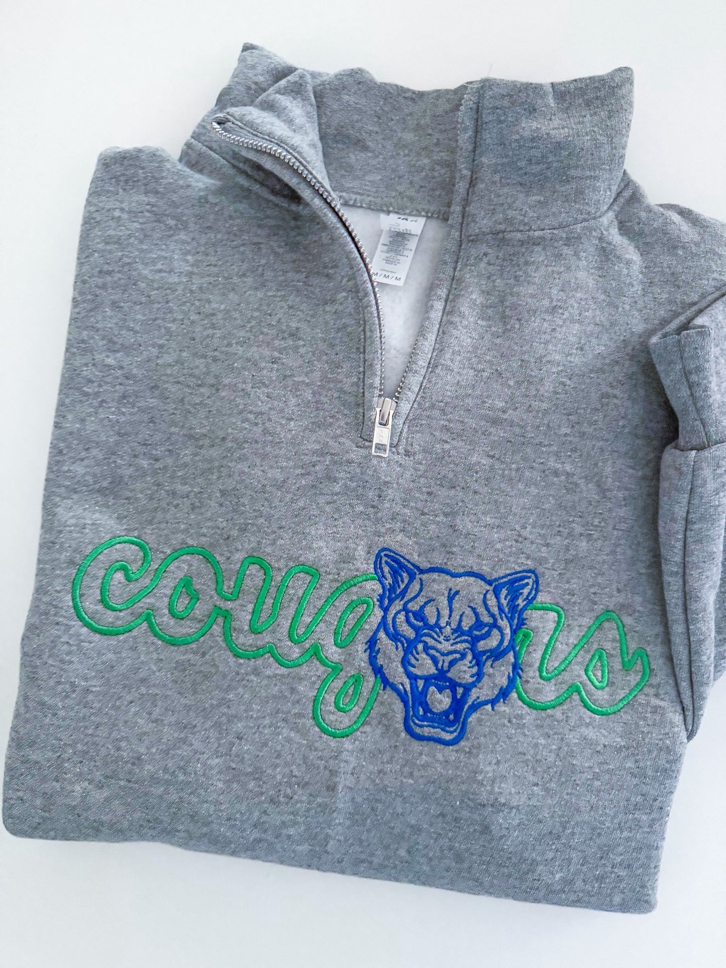Vintage Cougars quarter zip sweatshirt