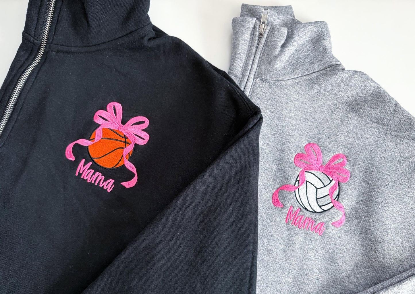 Basketball or Volleyball quarter zip sweatshirt