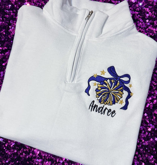 Cheer quarter zip sweatshirt