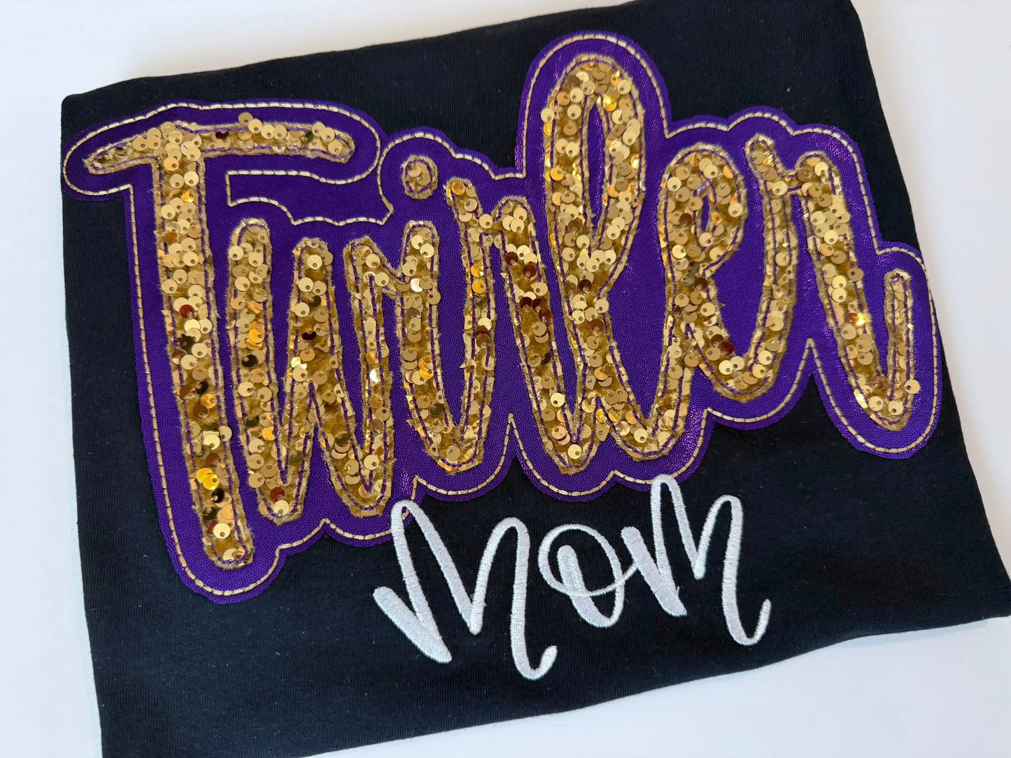 Twirler Mom Bling T-shirt